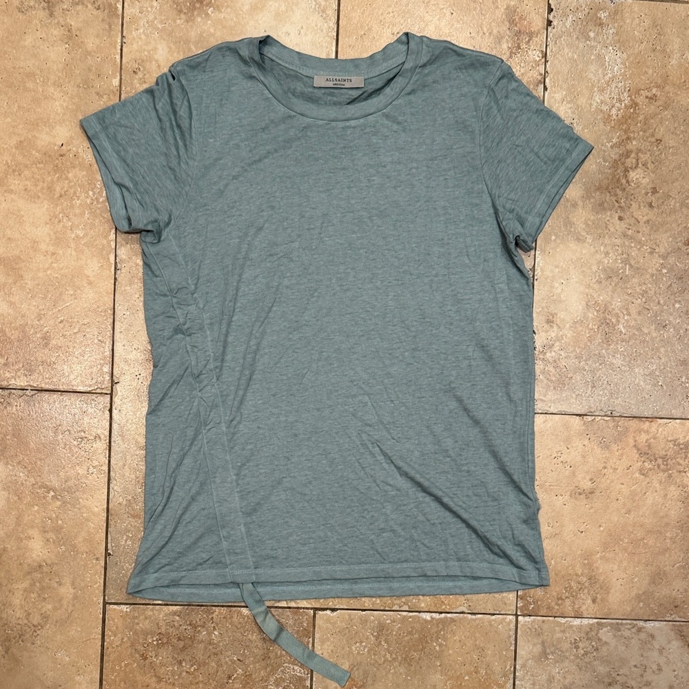 All Saints Teal Short Sleeve Tee - Size Medium